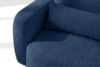 ELOSA Sofa trzyosobowa w stylu japońskim w tkaninie boucle granatowy granatowy - zdjęcie 8