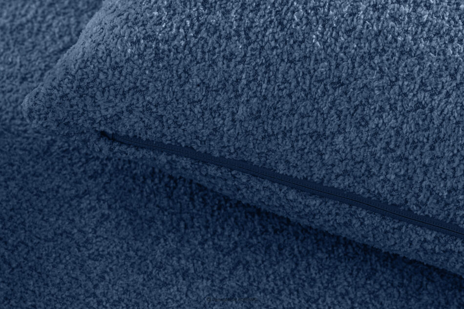ELOSA Sofa trzyosobowa w stylu japońskim w tkaninie boucle granatowy granatowy - zdjęcie 10