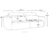 ELOSA Sofa 3 japandi w tkaninie boucle biały biały - zdjęcie 23