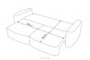 ELOSA Sofa 3 japandi w tkaninie boucle biały biały - zdjęcie 24