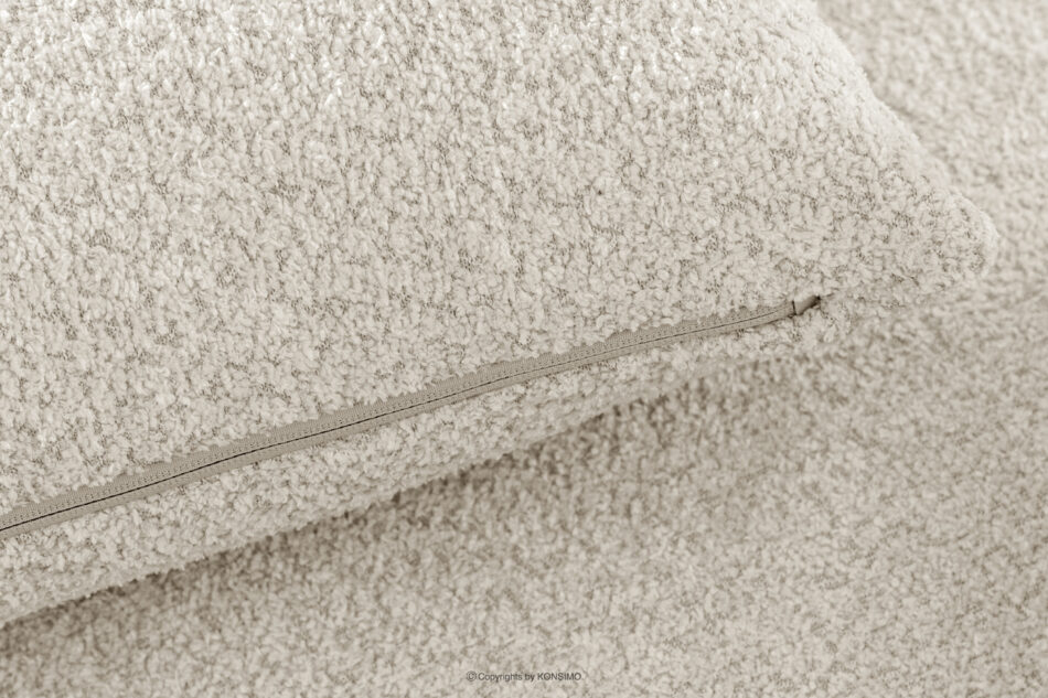 ELOSA Narożnik japandi w tkaninie boucle lewy biały biały - zdjęcie 10