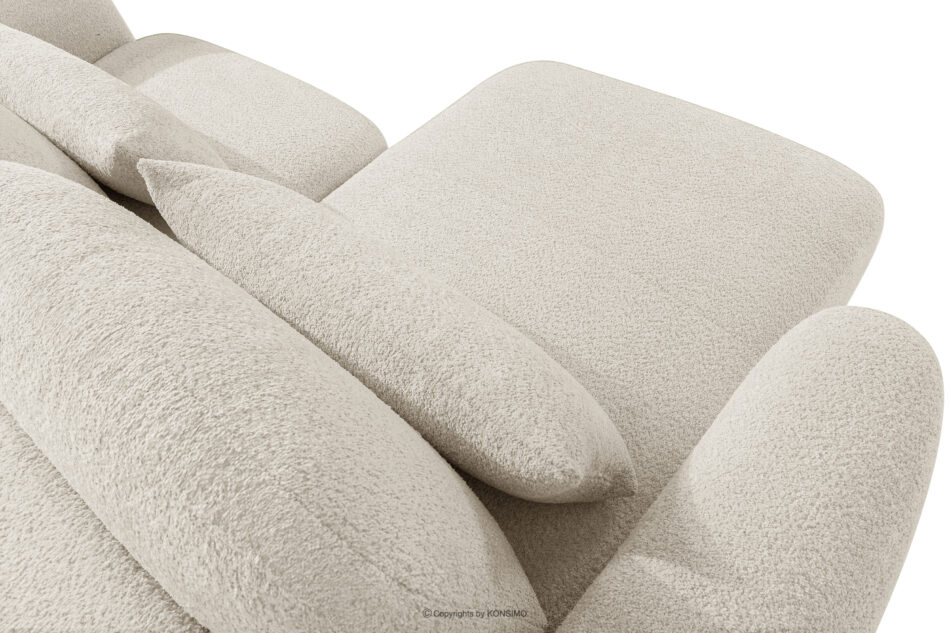 ELOSA Narożnik japandi w tkaninie boucle lewy biały biały - zdjęcie 11