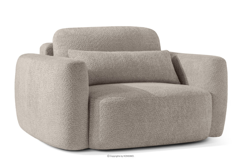 ELOSA Sofa i fotel japandi w tkaninie boucle szary szary - zdjęcie 18
