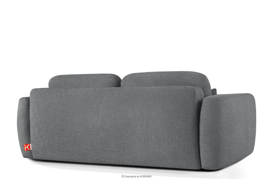 ELOSA Sofa i fotel w stylu japońskim w tkaninie boucle ciemny szary ciemny szary - zdjęcie 6