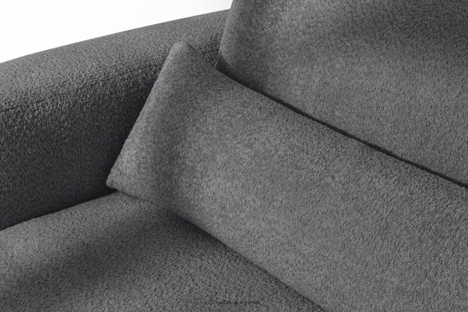 ELOSA Sofa i fotel w stylu japońskim w tkaninie boucle ciemny szary ciemny szary - zdjęcie 9