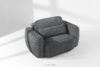 ELOSA Sofa i fotel w stylu japońskim w tkaninie boucle ciemny szary ciemny szary - zdjęcie 25