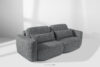 ELOSA Sofa i fotel w stylu japońskim w tkaninie boucle ciemny szary ciemny szary - zdjęcie 28