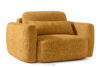 ELOSA Sofa i fotel w stylu japońskim w tkaninie boucle miodowy miodowy - zdjęcie 19