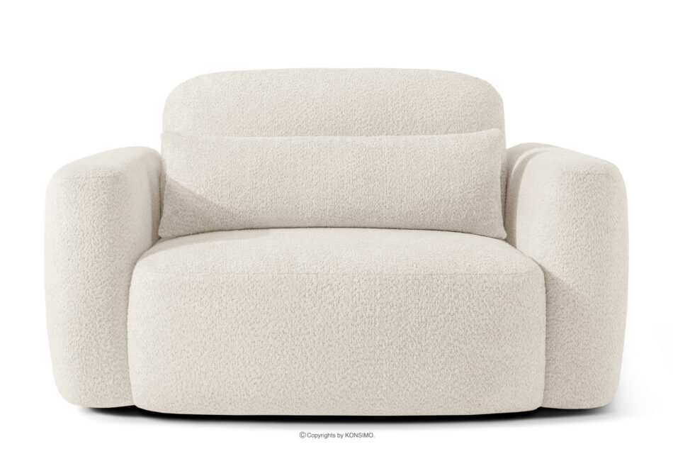 ELOSA Sofa i fotel japandi w tkaninie boucle biały biały - zdjęcie 16