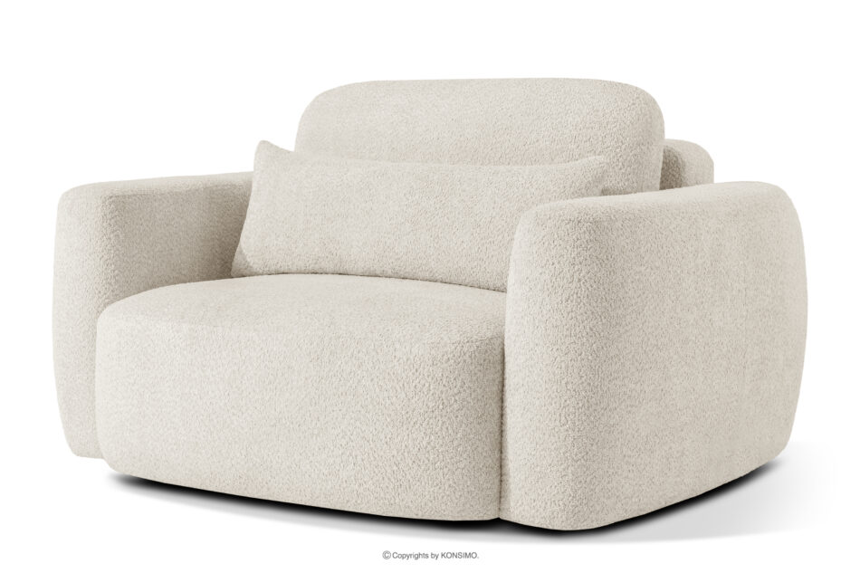 ELOSA Sofa i fotel japandi w tkaninie boucle biały biały - zdjęcie 17