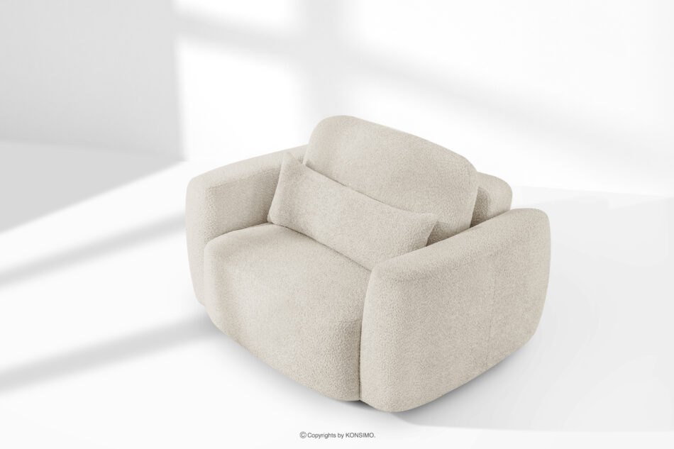 ELOSA Sofa i fotel japandi w tkaninie boucle biały biały - zdjęcie 26