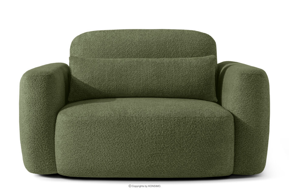 ELOSA Sofa i fotel w stylu japońskim w tkaninie boucle oliwkowy oliwkowy - zdjęcie 16