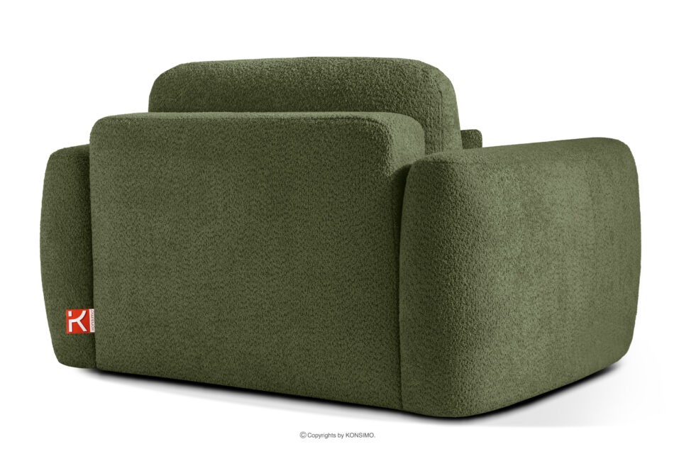 ELOSA Sofa i fotel w stylu japońskim w tkaninie boucle oliwkowy oliwkowy - zdjęcie 19