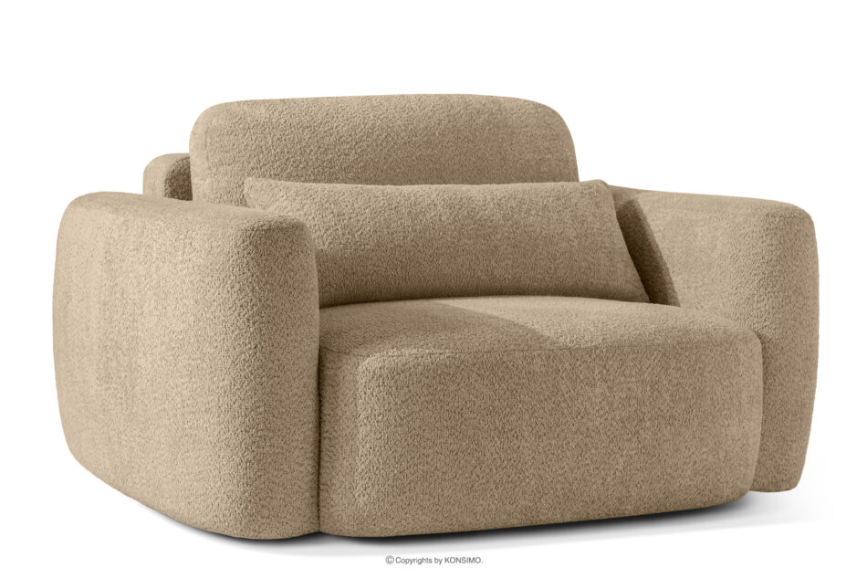 ELOSA Sofa i fotel japandi w tkaninie boucle beżowy beżowy - zdjęcie 18