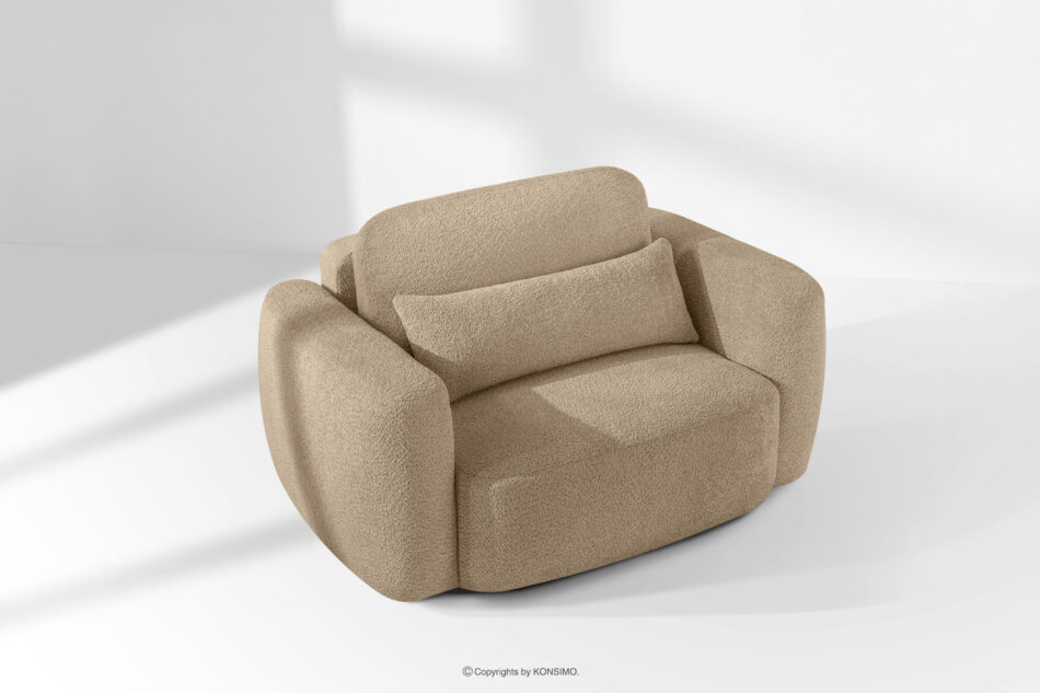 ELOSA Sofa i fotel japandi w tkaninie boucle beżowy beżowy - zdjęcie 24