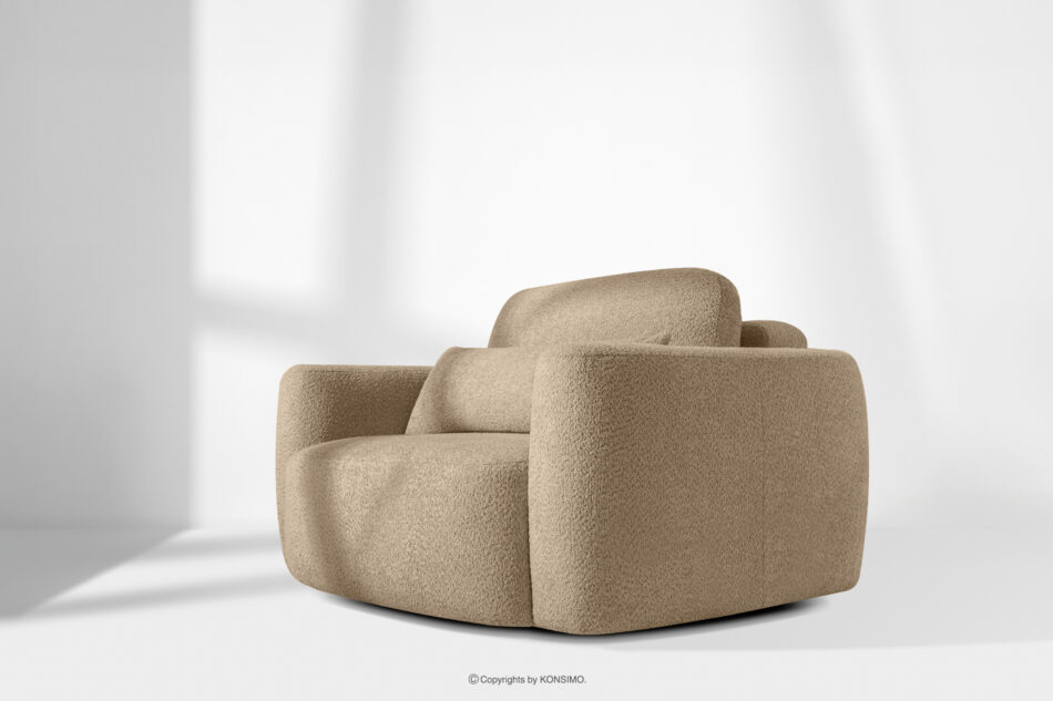 ELOSA Sofa i fotel japandi w tkaninie boucle beżowy beżowy - zdjęcie 28