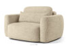 ELOSA Sofa i fotel japandi w tkaninie boucle jasny beżowy jasny beżowy - zdjęcie 18