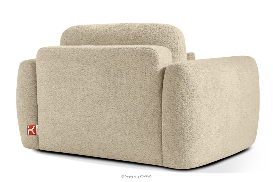 ELOSA Sofa i fotel japandi w tkaninie boucle jasny beżowy jasny beżowy - zdjęcie 19