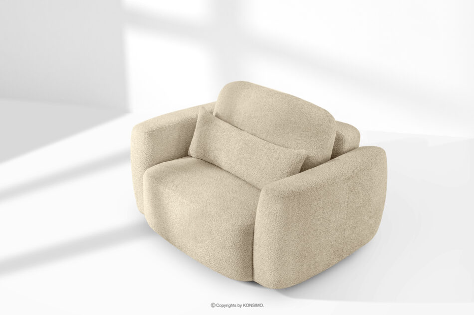 ELOSA Sofa i fotel japandi w tkaninie boucle jasny beżowy jasny beżowy - zdjęcie 26