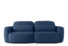 ELOSA Sofa i fotel w stylu japońskim w tkaninie boucle granatowy granatowy - zdjęcie 3