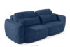 ELOSA Sofa i fotel w stylu japońskim w tkaninie boucle granatowy granatowy - zdjęcie 5