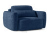 ELOSA Sofa i fotel w stylu japońskim w tkaninie boucle granatowy granatowy - zdjęcie 19