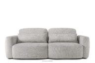 Sofa 3 japandi w tkaninie szenil jasny szary
