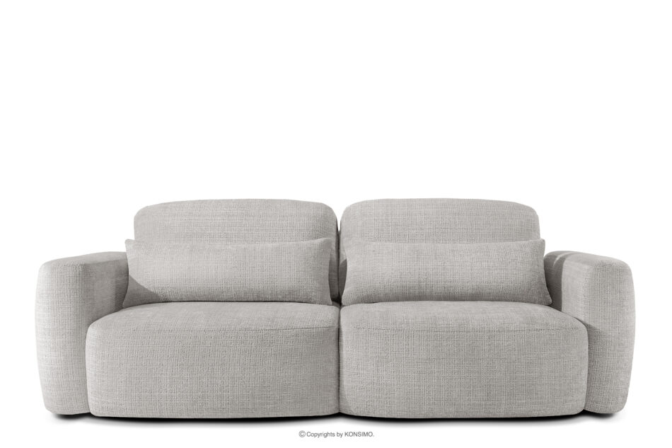 ELOSA Sofa 3 japandi w tkaninie szenil jasny szary jasny szary - zdjęcie 0
