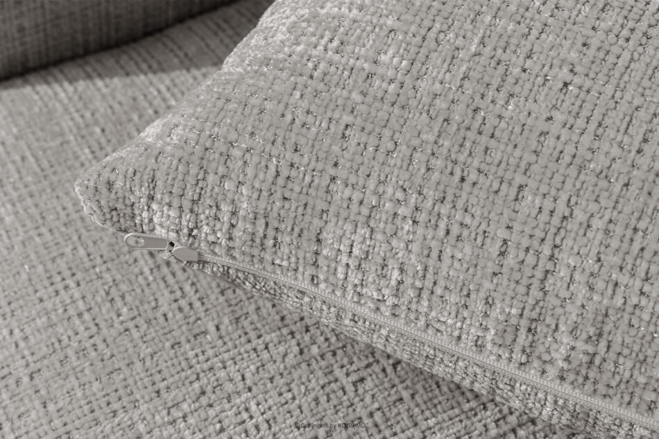 ELOSA Sofa 3 japandi w tkaninie szenil jasny szary jasny szary - zdjęcie 10