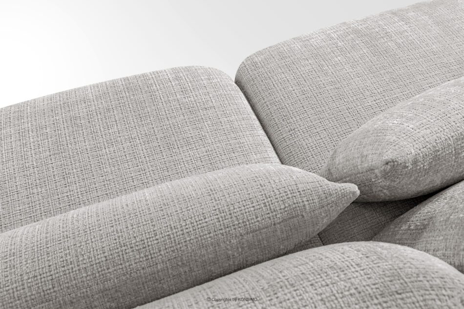 ELOSA Sofa 3 japandi w tkaninie szenil jasny szary jasny szary - zdjęcie 11