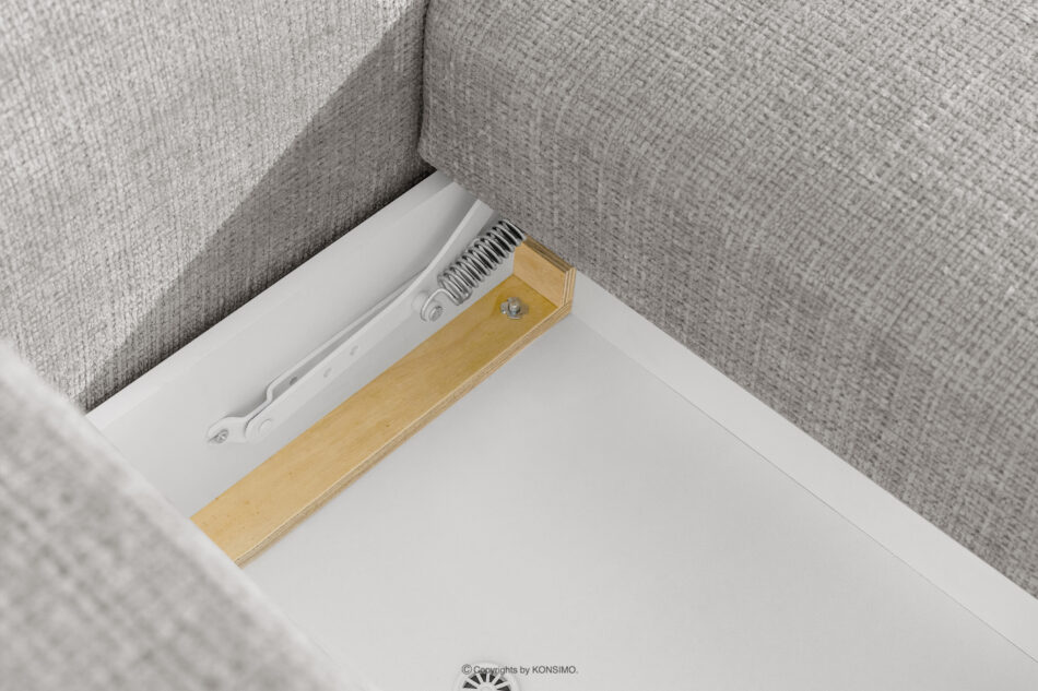 ELOSA Sofa 3 japandi w tkaninie szenil jasny szary jasny szary - zdjęcie 13