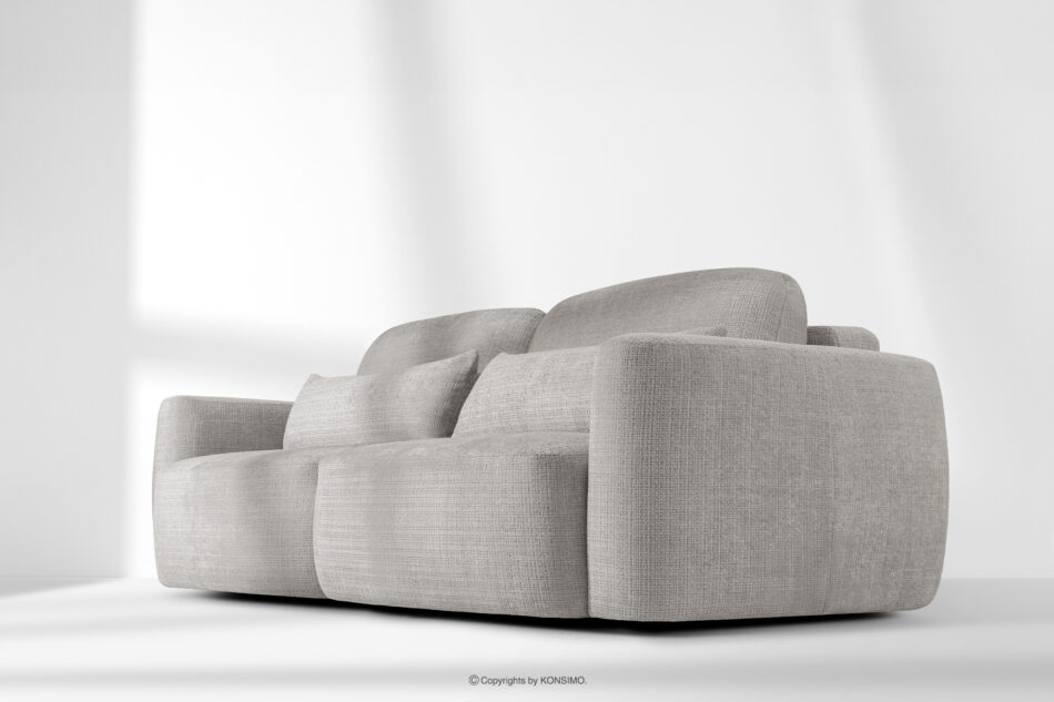 ELOSA Sofa 3 japandi w tkaninie szenil jasny szary jasny szary - zdjęcie 19