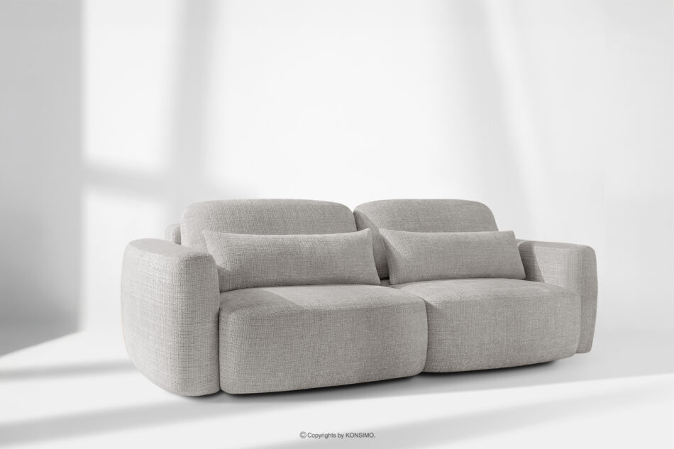 ELOSA Sofa 3 japandi w tkaninie szenil jasny szary jasny szary - zdjęcie 20