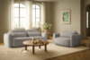 ELOSA Sofa 3 japandi w tkaninie szenil jasny szary jasny szary - zdjęcie 22