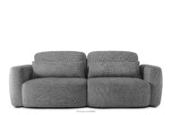 Sofa 3 japandi w tkaninie szenil ciemny szary