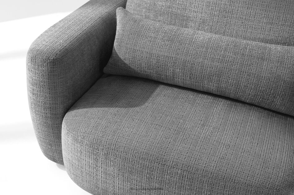 ELOSA Sofa 3 japandi w tkaninie szenil ciemny szary ciemny szary - zdjęcie 7