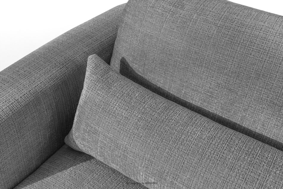 ELOSA Sofa 3 japandi w tkaninie szenil ciemny szary ciemny szary - zdjęcie 8