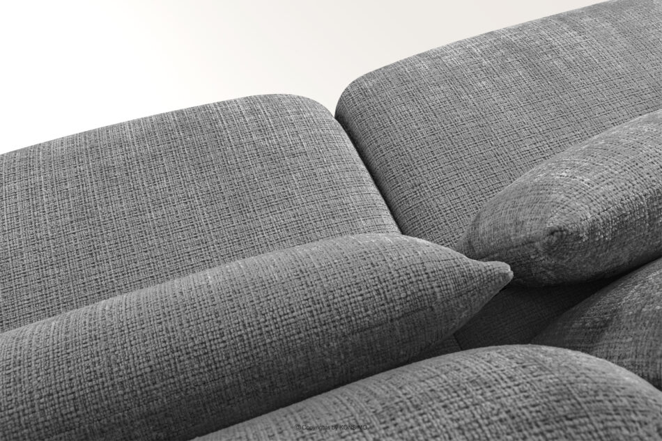 ELOSA Sofa 3 japandi w tkaninie szenil ciemny szary ciemny szary - zdjęcie 11