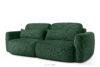 ELOSA Sofa trzyosobowa w stylu japońskim w tkaninie szenil zielony zielony - zdjęcie 3