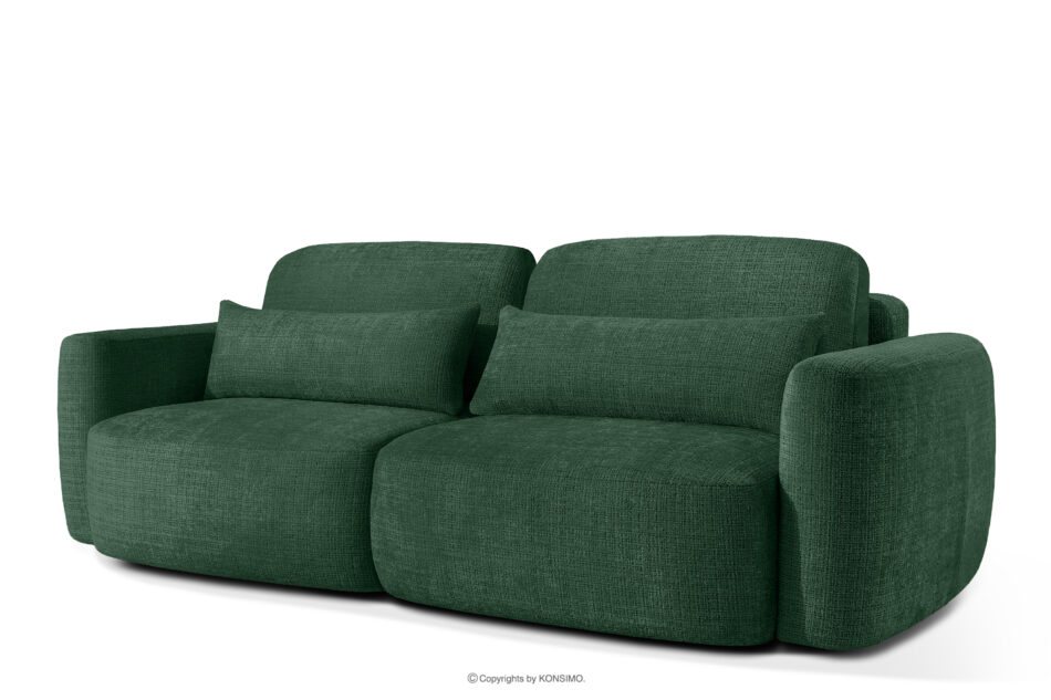 ELOSA Sofa trzyosobowa w stylu japońskim w tkaninie szenil zielony zielony - zdjęcie 2