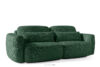 ELOSA Sofa trzyosobowa w stylu japońskim w tkaninie szenil zielony zielony - zdjęcie 4