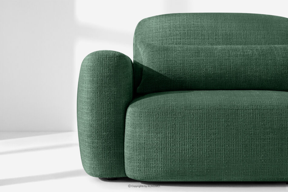 ELOSA Sofa trzyosobowa w stylu japońskim w tkaninie szenil zielony zielony - zdjęcie 6
