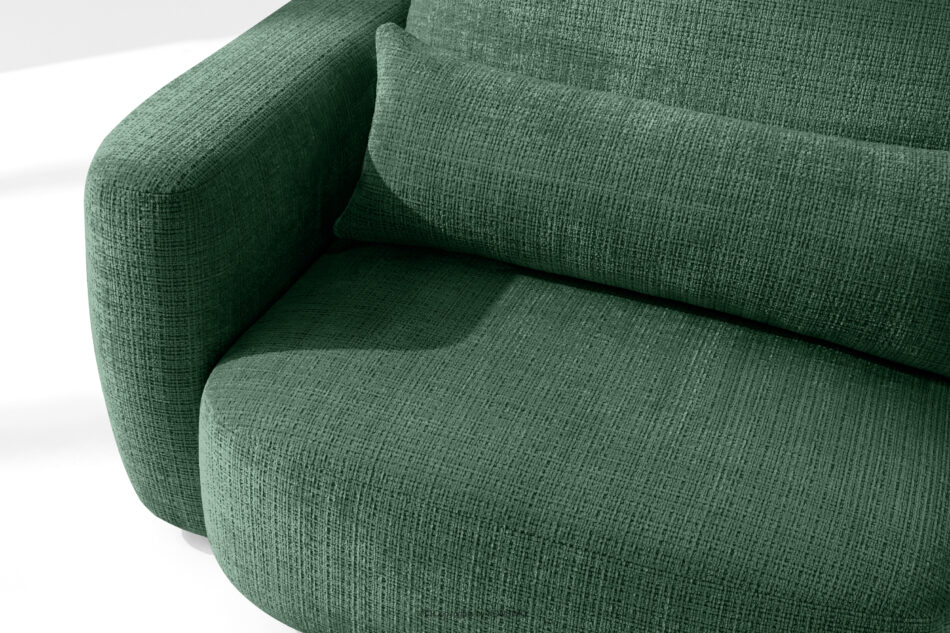 ELOSA Sofa trzyosobowa w stylu japońskim w tkaninie szenil zielony zielony - zdjęcie 7