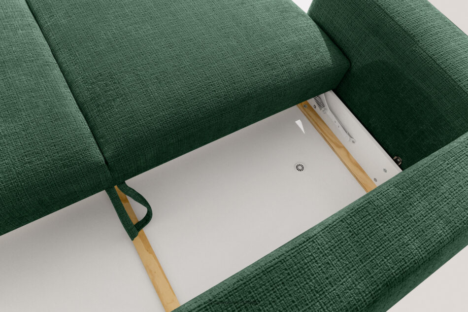 ELOSA Sofa trzyosobowa w stylu japońskim w tkaninie szenil zielony zielony - zdjęcie 12