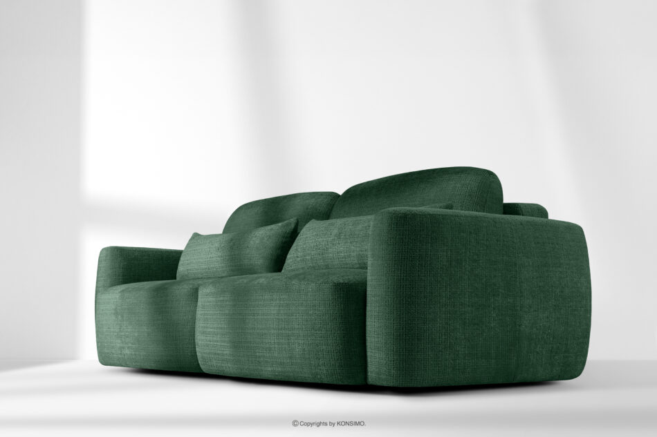ELOSA Sofa trzyosobowa w stylu japońskim w tkaninie szenil zielony zielony - zdjęcie 19