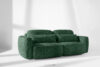 ELOSA Sofa trzyosobowa w stylu japońskim w tkaninie szenil zielony zielony - zdjęcie 21