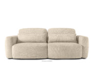 Sofa 3 japandi w tkaninie szenil kremowy