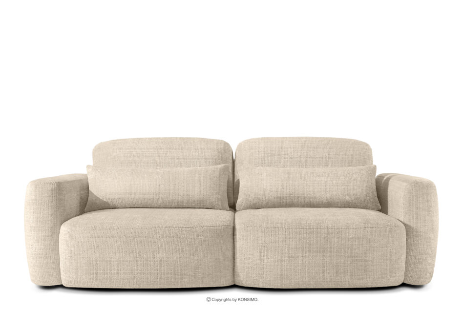 ELOSA Sofa 3 japandi w tkaninie szenil kremowy kremowy - zdjęcie 0