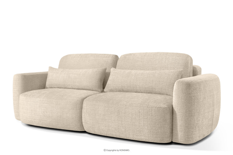 ELOSA Sofa 3 japandi w tkaninie szenil kremowy kremowy - zdjęcie 2