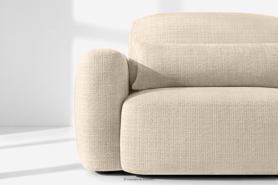 ELOSA Sofa 3 japandi w tkaninie szenil kremowy kremowy - zdjęcie 6